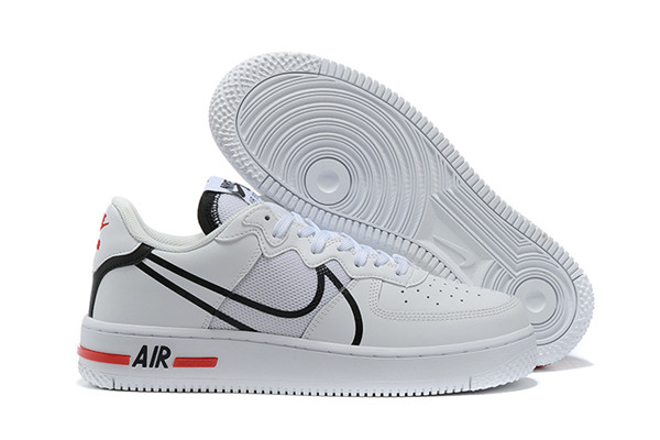 Women's Air Force 1 Low Top White/Black Shoes 050